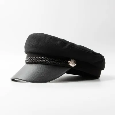 Women Casual Retro Flat-top Berets Hats