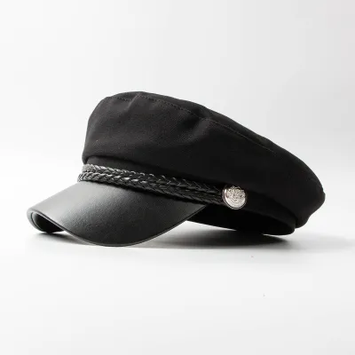 Women Casual Retro Flat-top Berets Hats