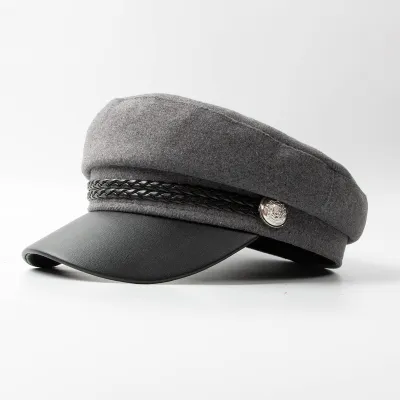 Women Casual Retro Flat-top Berets Hats