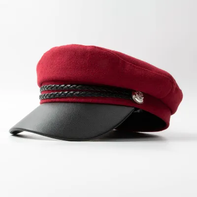 Women Casual Retro Flat-top Berets Hats