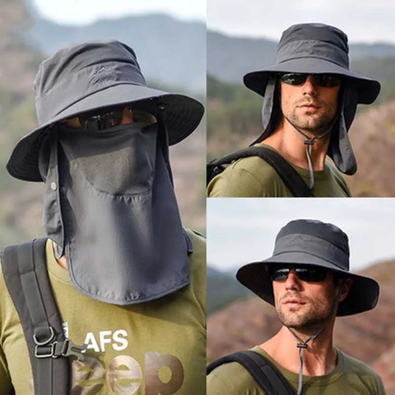 Outdoor Waterproof Quick-drying Sunscreen Breathable Sun Hat Unisex Nylon