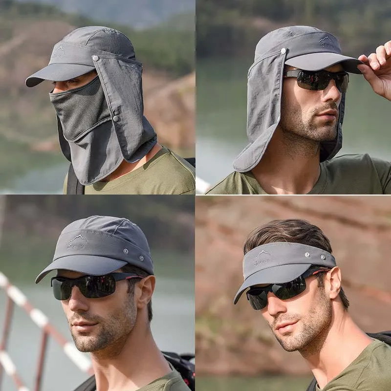 Outdoor Sun Protection Quick-dry Fishing Cap Unisex Adjustable 56-58cm