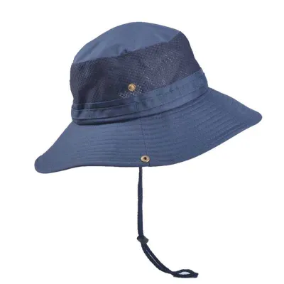 Outdoor Men Summer Sun Protection Hat Cotton Polyester Unisex Flat Top 56-59cm