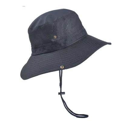 Outdoor Men Summer Sun Protection Hat Cotton Polyester Unisex Flat Top 56-59cm