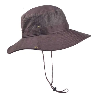 Outdoor Men Summer Sun Protection Hat Cotton Polyester Unisex Flat Top 56-59cm