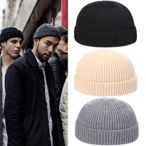 Fashion Winter Warm Knitted Beanie Unisex Dome Monochrome