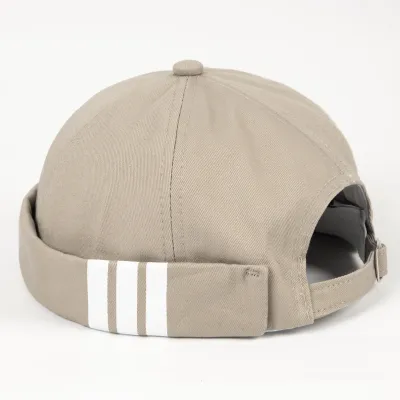Fashion Letter Print Cotton Brimless Skullies Beanie Cap