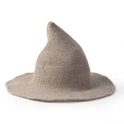 Women Funny Solid Color Wool Wizard Hat