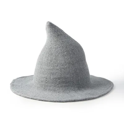 Women Funny Solid Color Wool Wizard Hat