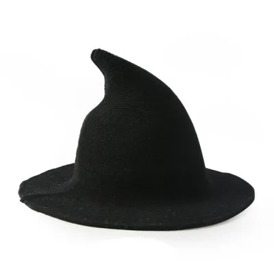 Women Funny Solid Color Wool Wizard Hat