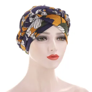 Women Fashion Tie Dye Braid Turban