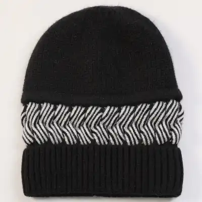 Fashion Color Matching Thick Knitted Cone Hat