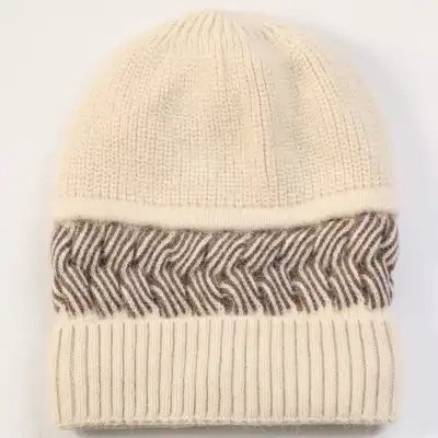 Fashion Color Matching Thick Knitted Cone Hat