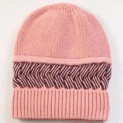Fashion Color Matching Thick Knitted Cone Hat