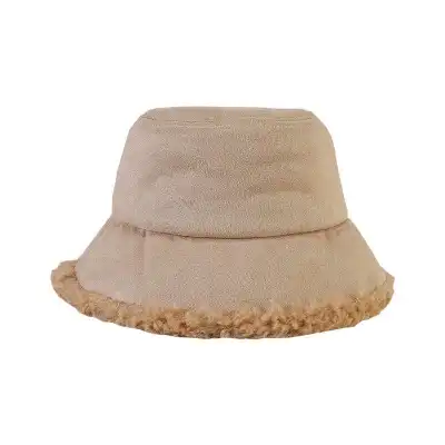 Vintage Solid Color Imitation Wool Flat Top Fisherman Hat for Women