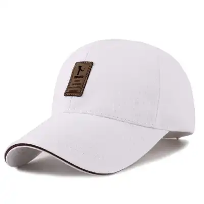 Men's Simple Letter Label Solid Color Cone Hat