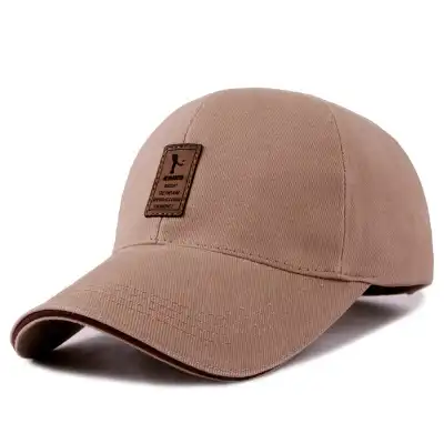Men's Simple Letter Label Solid Color Cone Hat