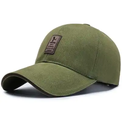 Men's Simple Letter Label Solid Color Cone Hat