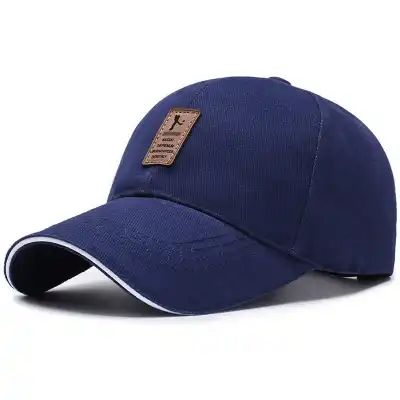 Men's Simple Letter Label Solid Color Cone Hat