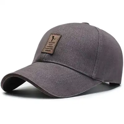 Men's Simple Letter Label Solid Color Cone Hat