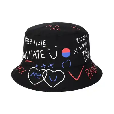 Creative Graffiti Design Bucket Hat Cotton Unisex