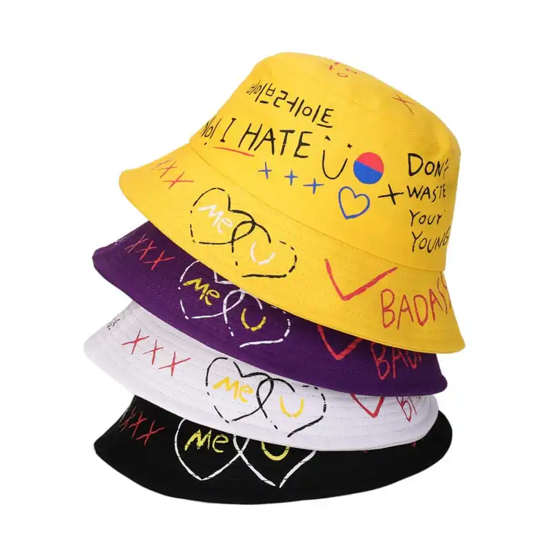 Creative Graffiti Design Bucket Hat Cotton Unisex