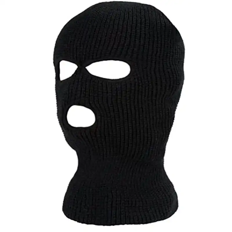 Creative Solid Color Three-hole Wool Knitted Hat