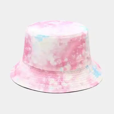 Fashion Tie-dye Double-sided Polyester Cotton Bucket Hat for Youth