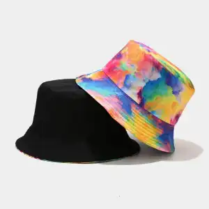 Fashion Tie-dye Double-sided Polyester Cotton Bucket Hat for Youth