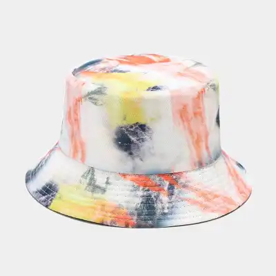 Fashion Tie-dye Double-sided Polyester Cotton Bucket Hat for Youth