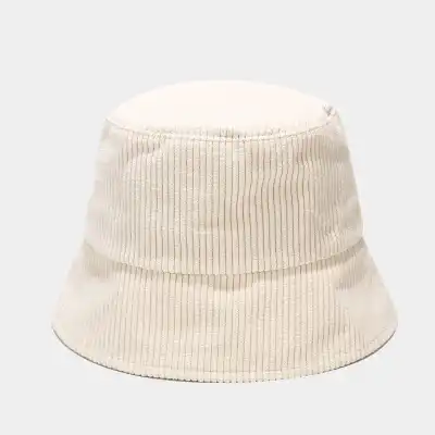 Simple Solid Color Corduroy Bucket Hat Unisex Fisherman's Hat for Youth