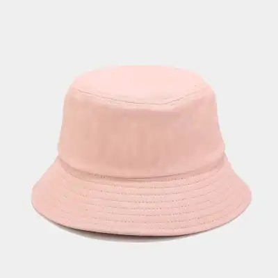 Simple Solid Color Cotton Bucket Hat Unisex