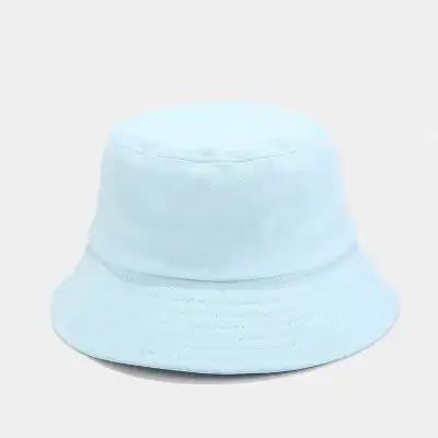 Simple Solid Color Cotton Bucket Hat Unisex