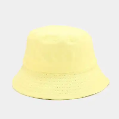 Simple Solid Color Cotton Bucket Hat Unisex
