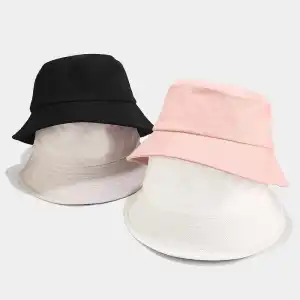 Simple Solid Color Cotton Bucket Hat Unisex