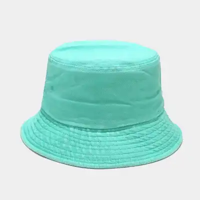 Vintage Solid Color Cotton Bucket Hat for Youth Unisex