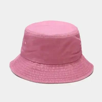 Vintage Solid Color Cotton Bucket Hat for Youth Unisex