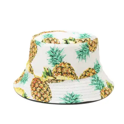 Unisex Cotton Double-sided Fruit Pattern Bucket Hat