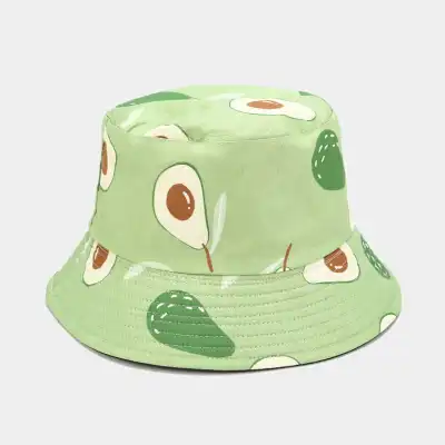 Unisex Cotton Double-sided Fruit Pattern Bucket Hat
