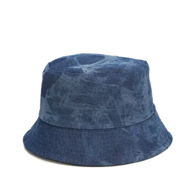 Retro Tie-dye Double-sided Denim Bucket Hat
