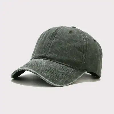 Retro Solid Color Adjustable Cotton Dome Cap for Youth