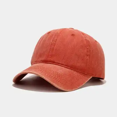 Retro Solid Color Adjustable Cotton Dome Cap for Youth