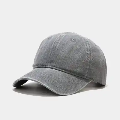 Retro Solid Color Adjustable Cotton Dome Cap for Youth