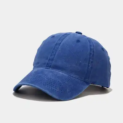 Retro Solid Color Adjustable Cotton Dome Cap for Youth