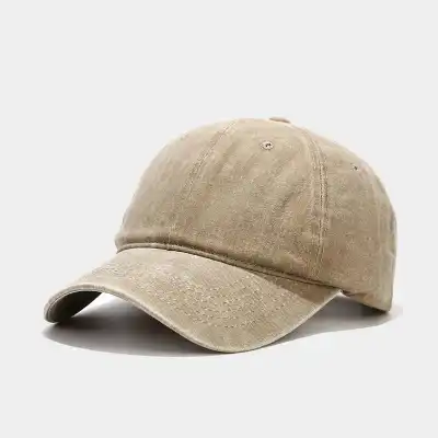 Retro Solid Color Adjustable Cotton Dome Cap for Youth