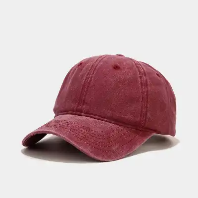 Retro Solid Color Adjustable Cotton Dome Cap for Youth
