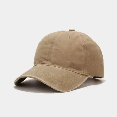 Retro Solid Color Adjustable Cotton Dome Cap for Youth