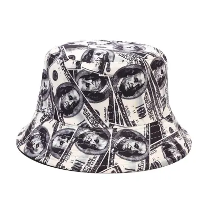 Creative Dollar Pattern Design Cotton Bucket Hat