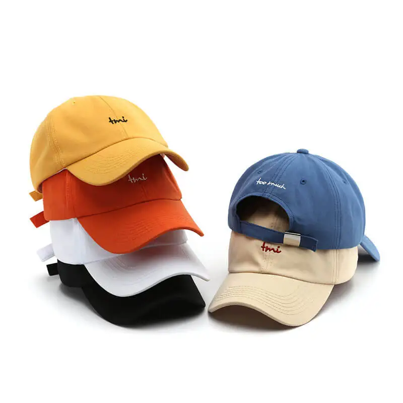 Simple Letter Embroidery Adjustable Cotton Cap