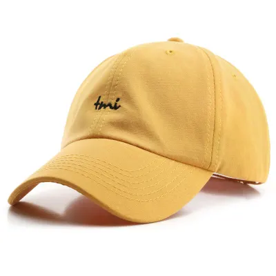 Simple Letter Embroidery Adjustable Cotton Cap